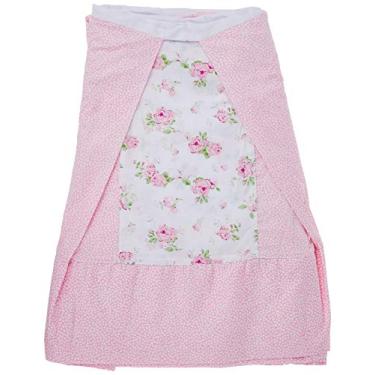 Imagem de Biramar Baby Babado Berco Percal Barrado 7 Pregas Patchwork Rosa Rosa