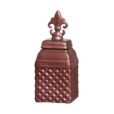 Imagem de Pote Charme Peq Com Tampa Ceramicas Pegorin Cobre Pequeno