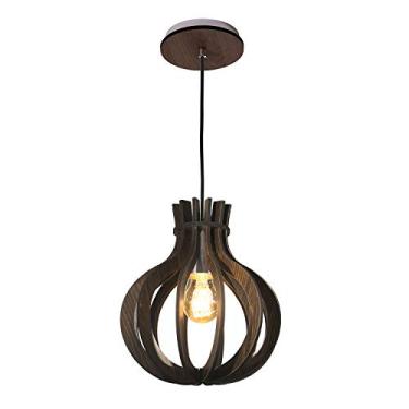 Imagem de Pendente Florença D. 34cmx38, Formacril, Acrílico/Madeira Imbuia