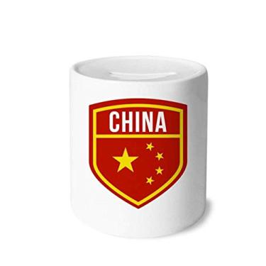 Imagem de DIYthinker Feito na China Shield Bandeira Nacional Caixa de Dinheiro Caixa de Cerâmica Porta-Moedas Presente