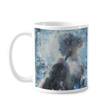Imagem de C Minor Nocturne XJJ Caneca de pintura a óleo Cerâmica Café Porcelana Copo Talheres