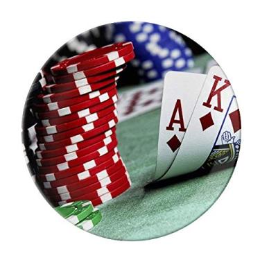 Imagem de Prato decorativo de porcelana para jogos de pôquer espalhado para fotos, louças de jantar