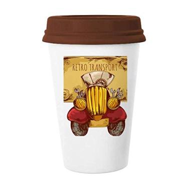 Imagem de Caneca de cerâmica retrô vintage para transporte de carro da Grã-Bretanha, Reino Unido, caneca de café bebendo vidro de cerâmica