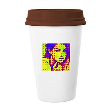 Imagem de Caneca de cerâmica Comely Frail Vogue Simple Countenance de vidro para beber café