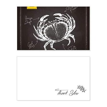 Imagem de Caranguejo Padrão de Desenho Marinho Organismo Cartão de Agradecimento Aniversário Papel Saudações Casamento Agradecimento
