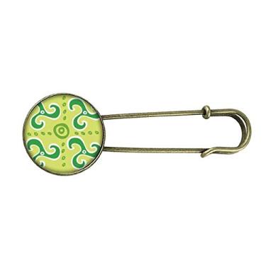 Imagem de Broche de broche de metal retrô de civilização antiga de dardos do México em espiral verde