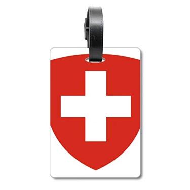 Imagem de Suíça Europa Emblema Nacional Bolsa de Mala Etiqueta de Bagagem Etiqueta para Bagagem