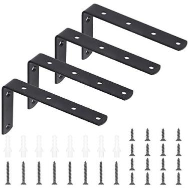 Imagem de Suportes de prateleira em forma de L Favordrory, 4 PCS