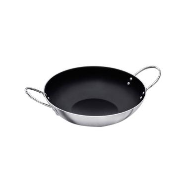 Imagem de Frigideira WOK Antiaderente 30 cm com Asa Cromada ABC