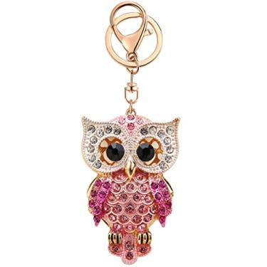 Imagem de Chaveiros femininos fofos chaveiros de anime engraçado para sua irmã menina bolsa de presente de aniversário acessórios carteira, Coruja rosa, as show