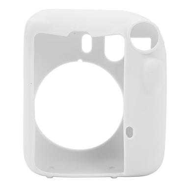 Imagem de Capa Protetora para Câmera, Estojo para Câmera para Instax Mini12, Estojo de Silicone Anti-riscos, Estojo para Pele Corporal, Capa Protetora Macia para Câmeras Polaroid Mini 12 (Branco)