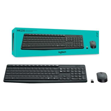 Imagem de Kit Teclado e Mouse Logitech MK235 Wireless, ABNT2