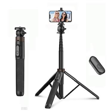 Imagem de 60'' Selfie Stick Tripod for iPhone,Phone Tripod Stand with Wireless Remote,Retractable & Angle Adjustable Cell Phone Tripod for Selfie/Vlogging,Compatible with 4-7'' iPhone & Android