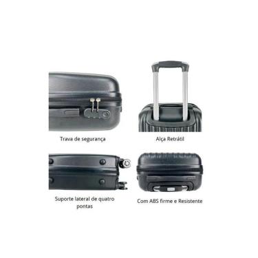 Imagem de Mala De Viagem Grande 32Kg + Frasqueira C Abs Rodinhas 360