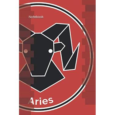 Imagem de Notebook: Aries Zodiac Sign Notebook | 120 pages - lined | For astrology and horoscope fans. Notes, journal or diary for observing living together in the zodiac and ascendant.