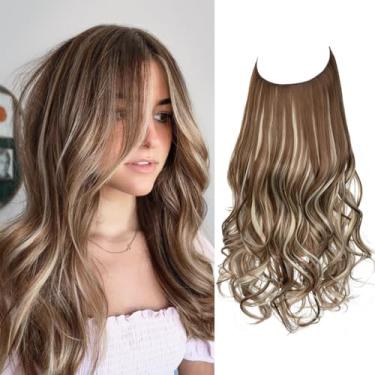 Imagem de Aplique de Cabelo Feminino Longo Alongamento Extensões de Cabelo para Mulheres (Modelo 04, 18 Polegadas)