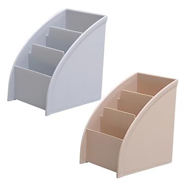 Imagem de TEHAUX 2 Pçs Caneta De Mesa Organizadores De Armazenamento De Mesa Compartimento De Maquiagem Organizadores De Plástico Rack De Armazenamento Suporte De Maquiagem Organizador De