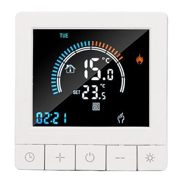 Imagem de Termostato Inteligente Programável, Termostato Inteligente Programável Aquecimento Elétrico Termostato Inteligente Display LCD Digital Controlador de Temperatura para Hotéis