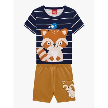 Imagem de Infantil - Conjunto Menino Camiseta + Bermuda Kyly Azul Marinho  menino