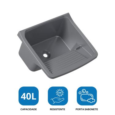 Imagem de Tanque Plástico para Lavar Roupa Astra 40L TQ2/SC