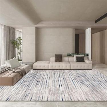 Imagem de Tapetes cinza de grande área para decoração de sala de estar, tapetes laváveis para decoração de casa e quarto, tapete de salão, h, 300x400cm