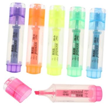 Imagem de UTHCLO 6 Unidades marcadores de giz líquido caneta de giz líquido canetas de giz criadores de cores canetas coloridas fruta caneta aquarela