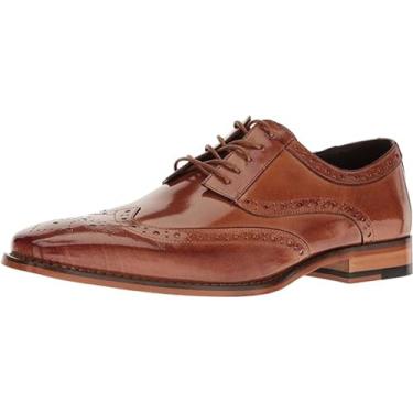 Imagem de Stacy Adams Sapato Oxford masculino com cadar o Tinsley Wingtip, Bronzeado, 10 Wide