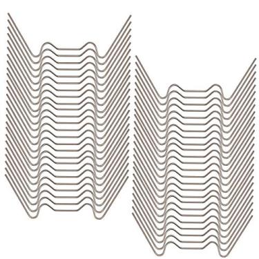 Imagem de Muasopst 100 peças de clipes de vidro para estufa, clipe tipo W de aço inoxidável, cuidado de estufa de alumínio, encaixe de casa verde W-Wire