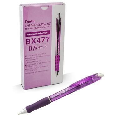Imagem de Pentel Caneta esferográfica RSVP Super RT, (0,7 mm), ponta fina, tinta violeta - BX477-V