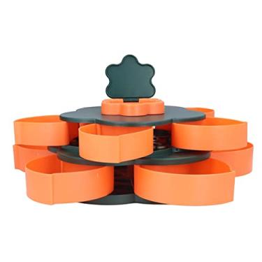 Imagem de Bandeja Multifuncional para Servir Lanche, Recipiente de Doces Em Formato de Flor, Prato de Servir Dividido para Festas, Material Plástico Seguro (Dupla camada)