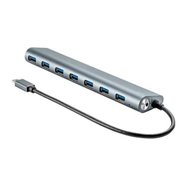 Imagem de Monoprice Hub USB-C de 7 portas – alumínio, taxas de transferência supervelocidade, compatível com Apple MacBook, Google Chromebook e mais