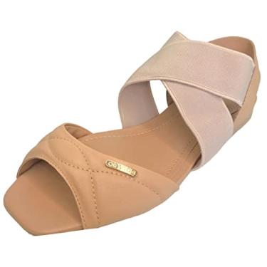 Imagem de Sandália Rasteira Fem Bottero Couro Burnish Nude 342502/7 Tamanho:35;Cor:Nude