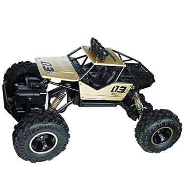 Imagem de tesyyke Escala 1/16 4WD Rock Crawler off-road controle remoto RC carro caminhão caminhão brinquedo, carrinho de brinquedo elétrico para todos os adultos e crianças