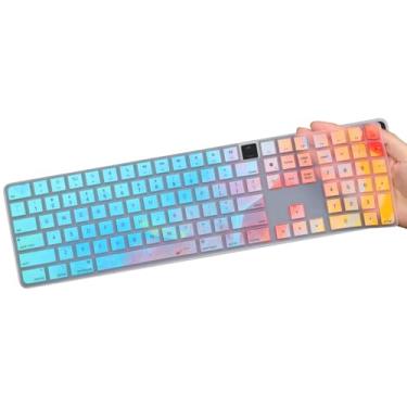 Imagem de Capa de teclado para teclado Apple Magic com Touch ID e teclado numérico modelo A2520, para iMac 2023 2021 2021 24 polegadas M3 M1 Chip e Mac Studio 2022 Ultra Thin HD Clear Keyboard Protector Cover
