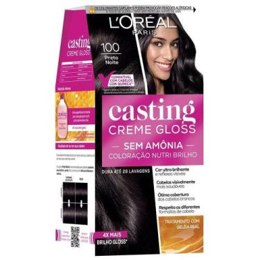 Imagem de Tintura Casting Creme Gloss 100 Preto Noite - Loreal Casting Gloss