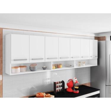 Imagem de Armario de Parede 7 Portas Branco Luxemburgo Brienza Movelaria - Casa 