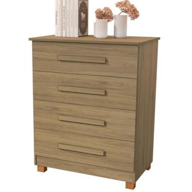 Imagem de Comoda Gaveteiro 4 Gavetas Decor Varias Cores Roupas Suiça - B&A BENTO