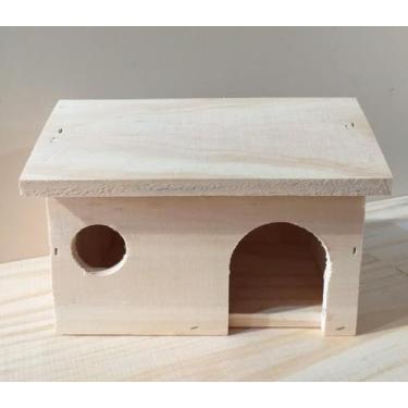 Imagem de Kit toca hamster + serragem em flocos - HR ARTEFATOS DE MADEIRA