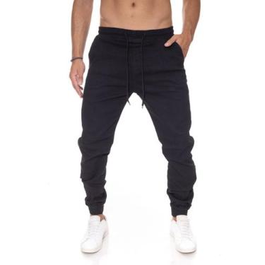 Imagem de Calça Jogger Sarja  Premium Masculina Com Punho  Confortável  Premium 