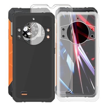 Imagem de KJYFOANI Capa para Cubot KingKong ACE 3, com [2 películas protetoras de tela de vidro temperado], capa de proteção contra choque de silicone macio preta à prova de choque para Cubot KingKong ACE 3