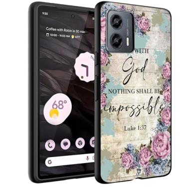 Imagem de Capa para celular Google Pixel 7A, capa ultrafina à prova de arranhões de TPU macio à prova de choque adequada para Google Pixel 7A - Lucas 1:37 Floral
