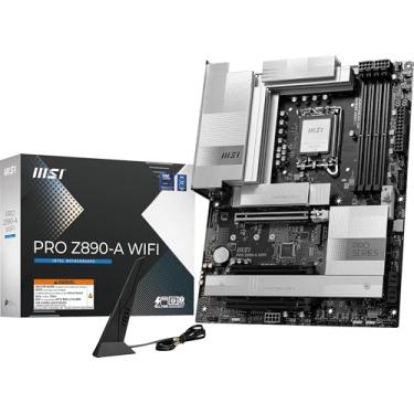 Imagem de MSI Placa-mãe PRO Z890-A WiFi ProSeries (suporta processadores Core Ultra Series 2 Intel, LGA 1851, DDR5, PCIe 5.0, M.2, SATA, LAN de 5 Gbps, USB Type-C, Wi-Fi 7, Bluetooth 5.4, Thunderbolt 4, ATX)