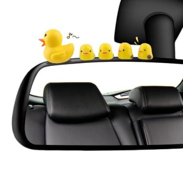 Imagem de Decorações de painel de carro mini patos, 20 peças de ornamentos bonitos para espelho retrovisor, acessórios internos engraçados de carro para janelas automotivas e decorações de jardim