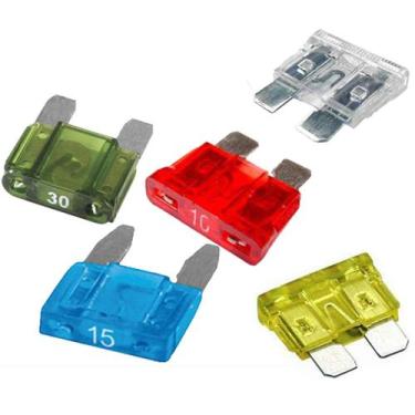 Imagem de Kit 10x Fusivel Lamina Comum 10a 15a 20a 25a 30a - Automotive Shop
