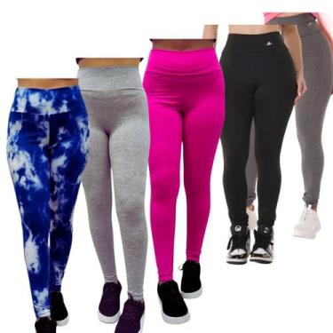 Imagem de Kit 5 Calça Legging Fitness Academia Sortidas - Força do Sol, M, Sorti