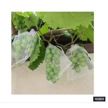 Imagem de 50 Saquinho organza protegue fruta no pé 17x23 cm ecologica - OKABOX