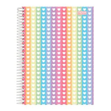 Imagem de Caderno Feminino Decorado 10 Matérias Capa Dura Jovem Arame - Papelari