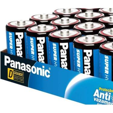 Imagem de Pilhas D Grande Panasonic Zinco LR20 C/24 Pilhas Anti-vazamento Bandej