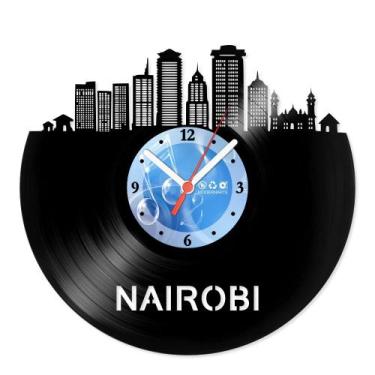Imagem de Relógio De Parede Disco Vinil Lugares - Nairobi - VLU-012 - Modernarte