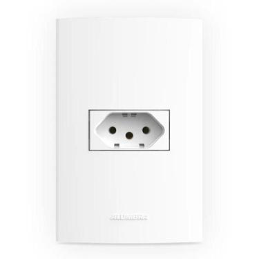 Imagem de Conjunto Tomada Horizontal 4x2 Branco Inova Pro - Alumbra